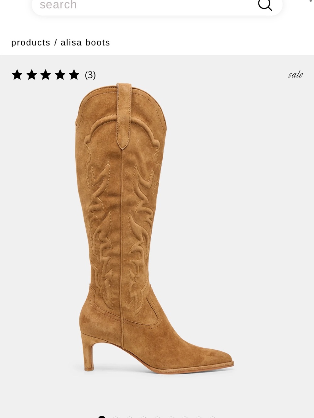 Dolce Vita Tan Suede Knee-High Heeled Boot